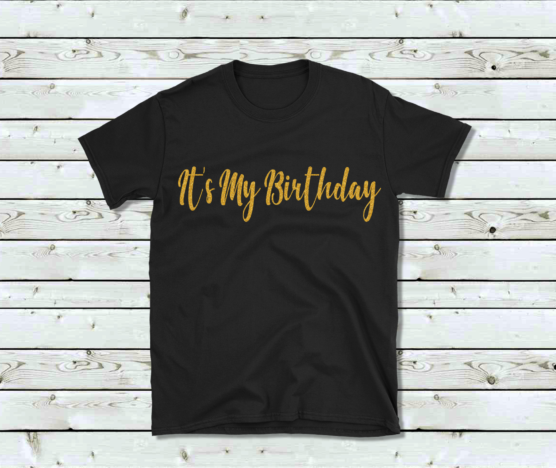It's My Birthday (Gold Glitter Bling)