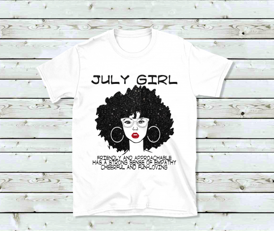July Birthday Girl (Glitter Bling)