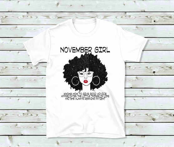 November Birthday Girl (Glitter Bling)