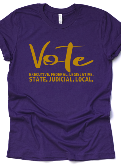 VOTE (Purple/Metallic Gold )