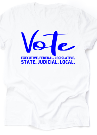 VOTE (White/Blue)