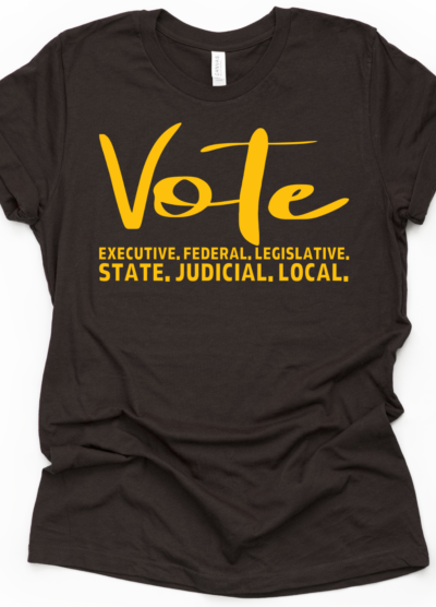 VOTE (Brown/Gold)