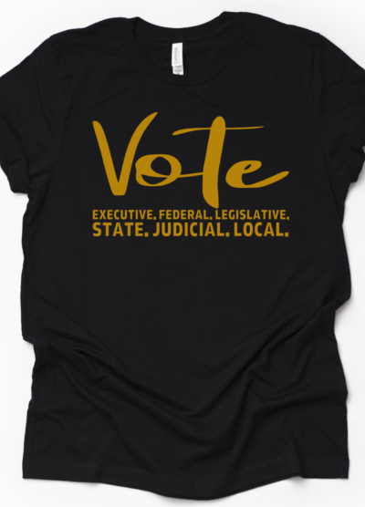 VOTE (Black/Metallic Gold)