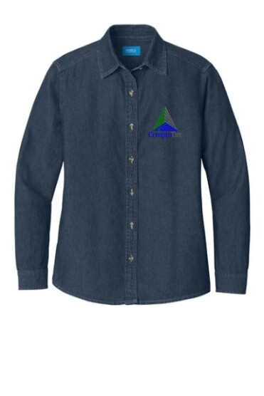 Ladies Oxford  Denim Shirt Ink Blue