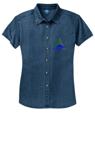 Ladies  Denim Shirt Ink  Blue