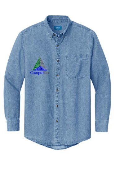 Unisex  Denim Shirts Faded  Blue