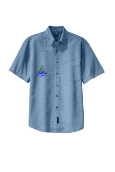 Unisex Oxford Denim Shirt Faded Blue