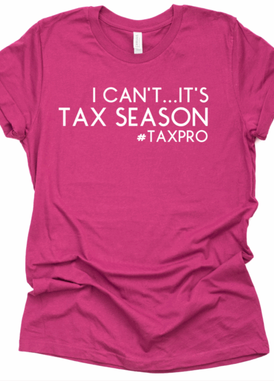 I can't. it's Tax Season Berry